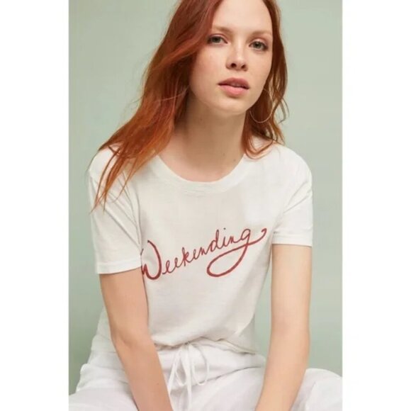 MATE the Label for Anthropologie Weekending Graphic Tee, Size XS - Picture 2 of 7